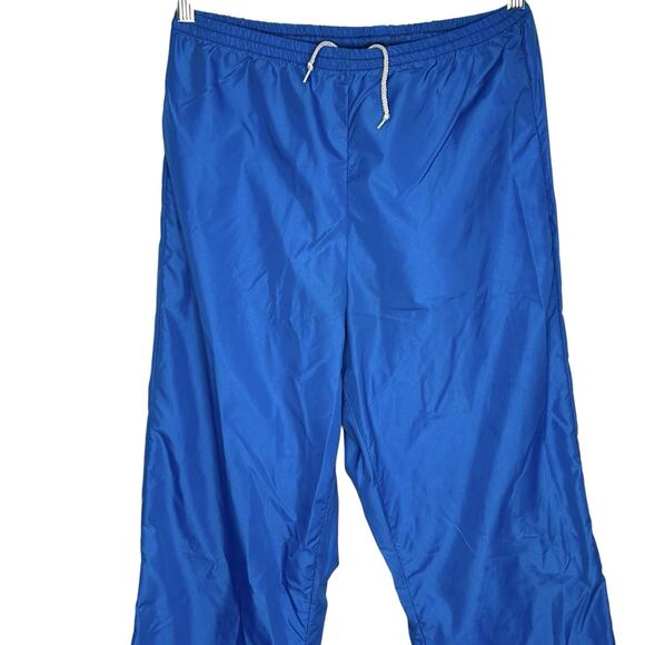 VTG 80s Nike Sportswear Nylon Track Pants Orange Swoosh Streetwear Medium Active - Picture 3 of 11